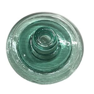 Recycled Vintage Green Glass Single Taper Candleholder